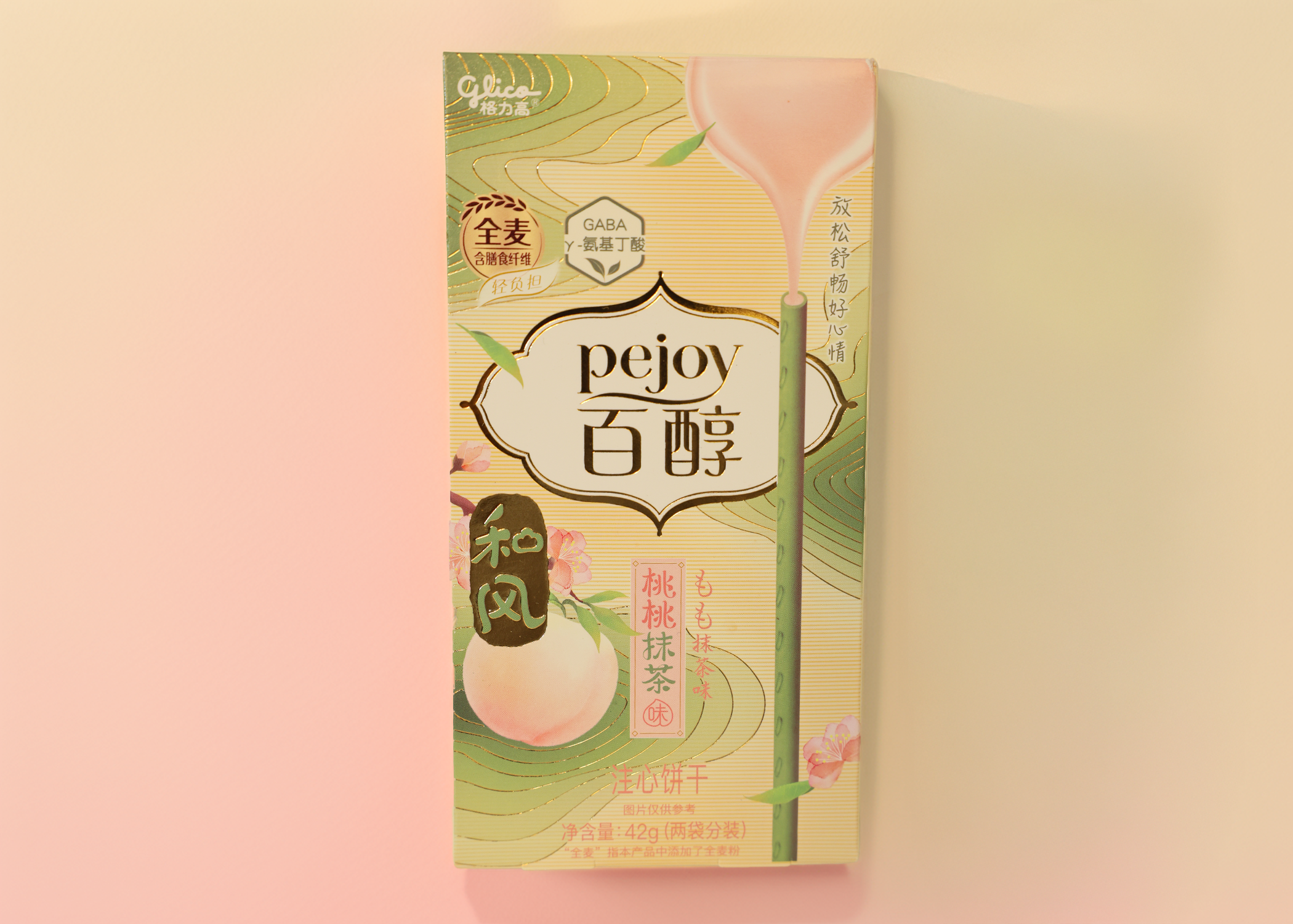 Pejoy Biscuit Sticks - Peach & Matcha Flavor