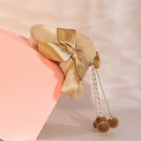 Brown Furry Clawclip with Dangling Accessories thumbnail