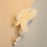 Cream Furry Clawclip with Dangling Accessories thumbnail